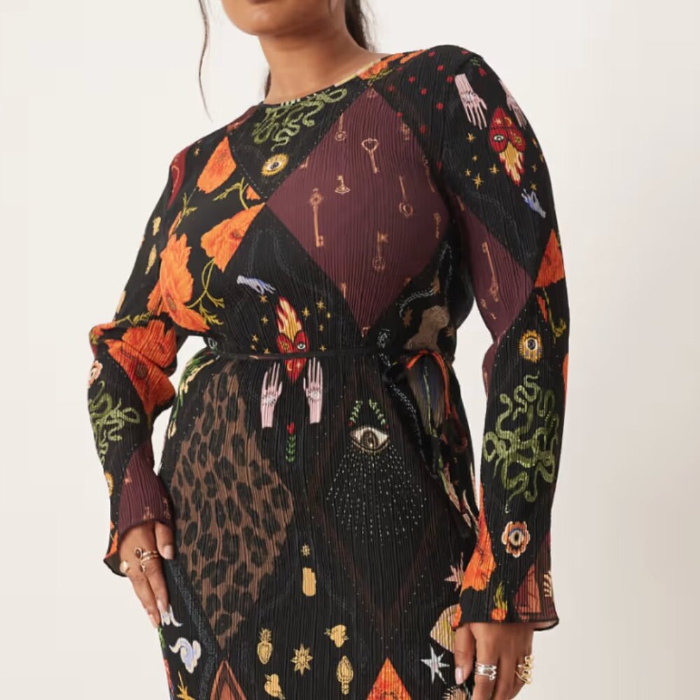 Night Garden Gaia Plisse Dress - Picture 3 of 5